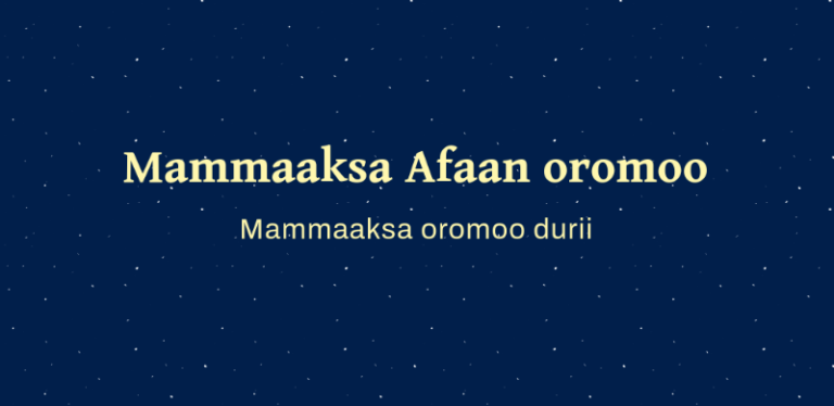 Best 50 Mammaaksa Oromoo Durii | Afaan Oromoo